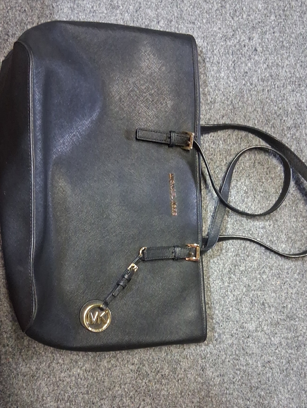 Michael Kors Black Leather Tote Bag